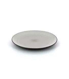 Assiette dim sum rond gris porcelaine culinaire Ø 22 cm Revol