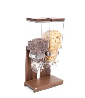 Distributeur à céréales brun noyer 30 cm Nature Zepe