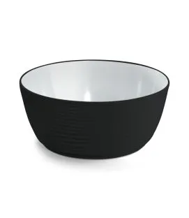 Saladier rond noir mélamine Ø 23 cm Wave Platex