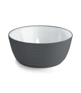 Saladier rond gris mélamine Ø 23 cm Wave Platex