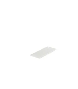 Barrette de dégustation rectangulaire blanc résine Nacryl® 24,5 cm Mealplak