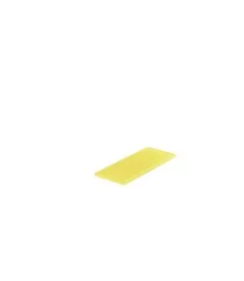 Barrette de dégustation rectangulaire jaune résine Nacryl® 24,5 cm Mealplak