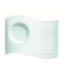 Sous-tasse à thé/déjeuner rectangulaire ivoire porcelaine 20 cm New Wave Villeroy & Boch