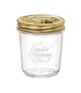 Bocal avec couvercle hermétique rond or verre 32 cl Quattro Stagioni Bormioli Rocco