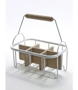 Porte-bouteilles rectangulaire blanc acier 35 cm Serax