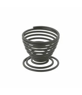 Coquetier rond noir acier Ø 5 cm