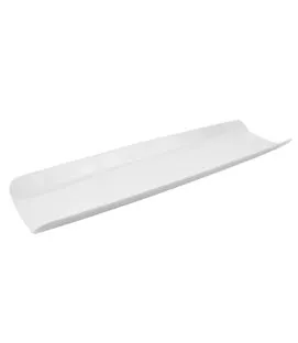 Plat GN2/4 rectangulaire blanc mélamine 53 cm Curve Dalebrook
