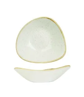Saladier triangulaire barley white porcelaine vitrifiée 18,5 cm Stonecast Churchill