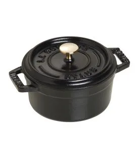 Mini cocotte ronde fonte d'acier Sans revêtement Avec couvercle Ø 10 cm 7 cm 0,25 L Staub