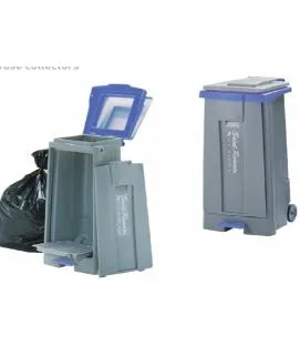 Collecteur à pédale plastique 130 L gris Sk130 Saint Romain