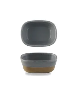 Plat à partager rectangulaire gris porcelaine vitrifiée 12 cm Emerge Seatle Churchill