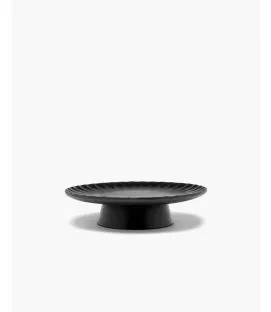 Présentoir à pâtisserie rond noir grès émaillé Ø 24 cm Inku Serax