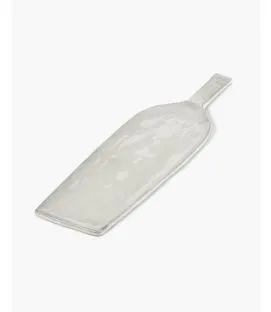 Plat avec anse rectangulaire écru grès émaillé 46 cm La Mère Serax