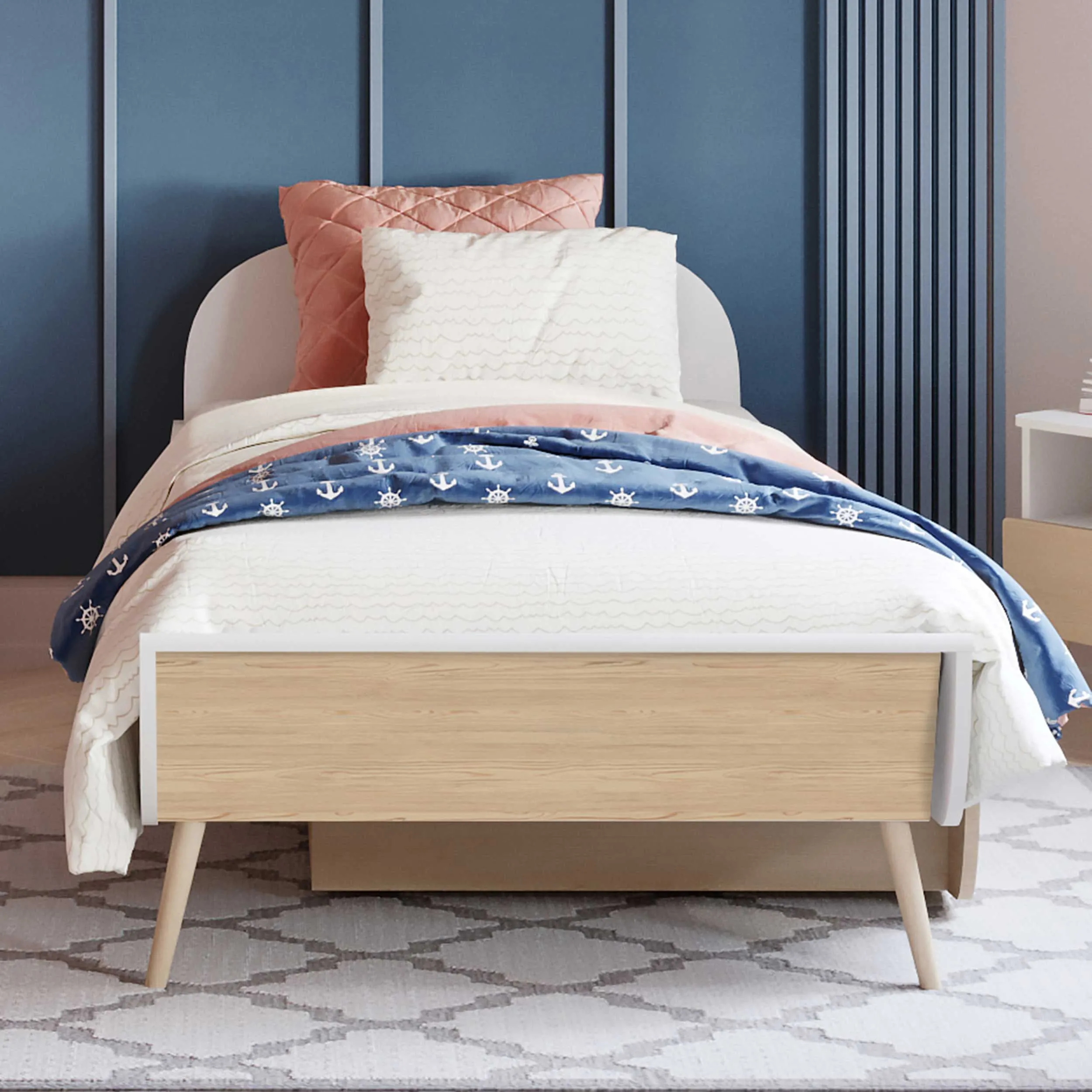 Cot Firmiana | Tiroir de lit non inclus | 209,1 x 93,8 x 69,1 cm | Blanc