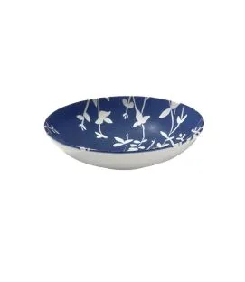 Assiette coupe creuse rond bleu porcelaine Ø 21 cm Flora Essentials Collection