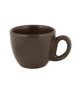 Tasse expresso brun porcelaine vitrifiée 8 cl Ø 6,5 cm Genesis Rak
