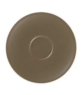 Sous tasse à thé marron porcelaine vitrifiée Ø 17 cm Genesis Rak