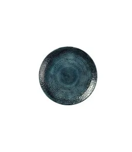Assiette coupe plate rond bleu porcelaine vitrifiée Ø 21,7 cm Chroma Churchill