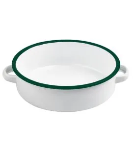 Cassolette blanc acier émaillé Ø 18 cm