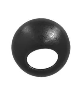 Couvercle rond noir porcelaine vitrifiée Ø 9 cm Ashore Rak