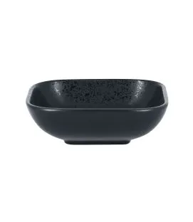 Ravier carré noir porcelaine vitrifiée 11 cm Karbon Rak