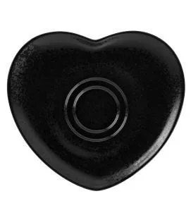 Sous tasse double empreinte noir porcelaine 16 cm Cliché Rak
