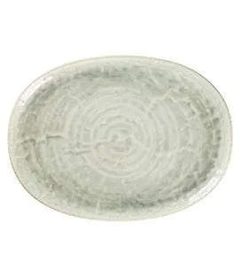 Plat coupe ovale céladon porcelaine 32 cm Krush Rak