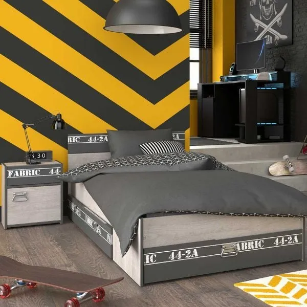 Ensemble de chambre d'enfant Fabric | Lit d'enfant, Ensemble de tiroirs, Table de chevet, Table de jeu