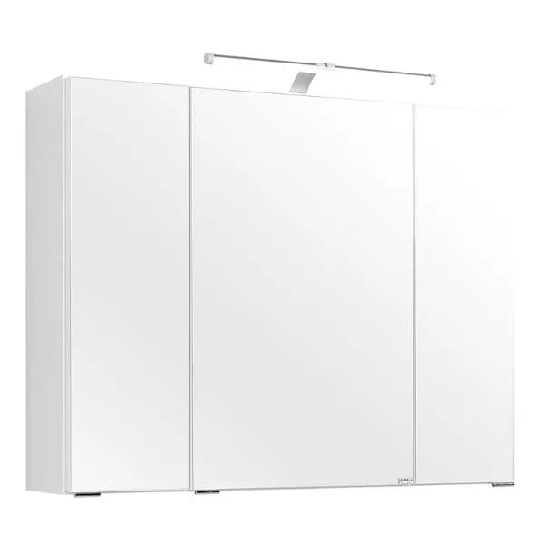 Armoire à miroir Portofino | Avec éclairage | 80 x 20 x 64 cm | Blanc