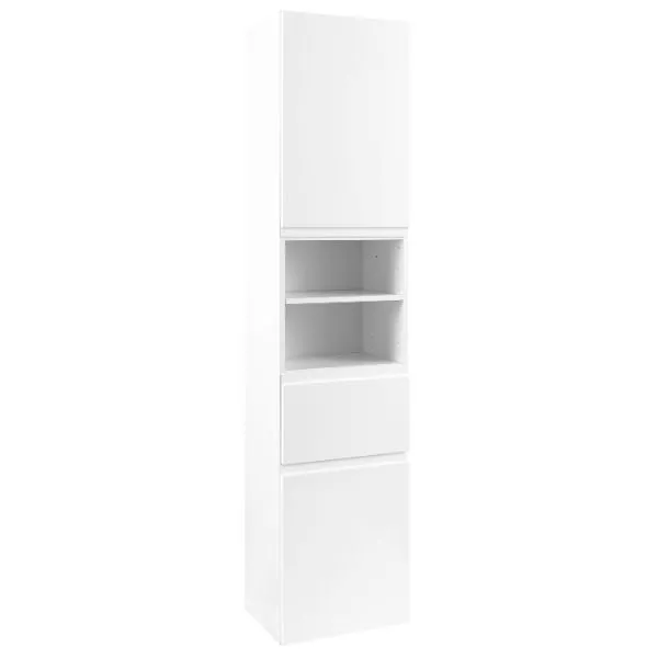 Armoire colonne Cardiff | 40 x 35 x 180 cm | Blanc