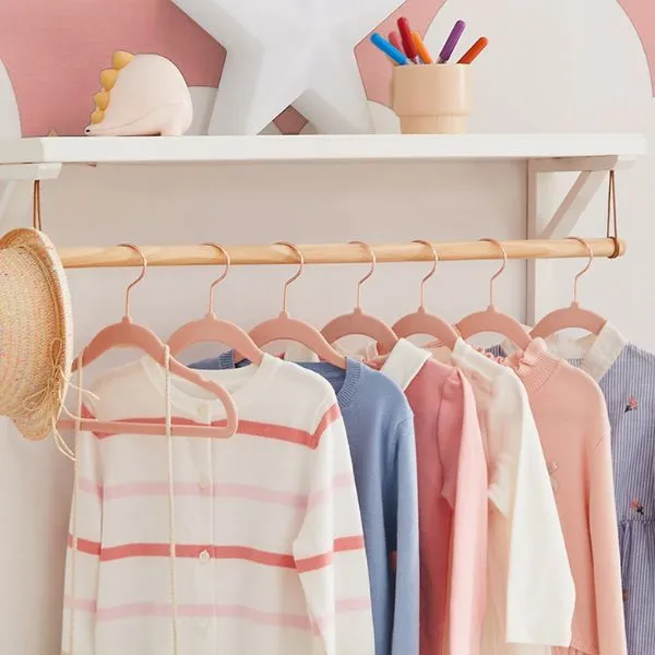 Porte-manteau enfant Portland | 50 pièces | Rose clair