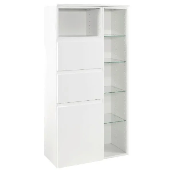 Armoire de rangement multifonctionnelle Cardiff | 65 x 35 x 130 cm | Blanc