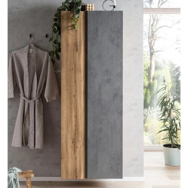 Armoire colonne Varese | 65 x 35 x 180 cm | Béton couleur