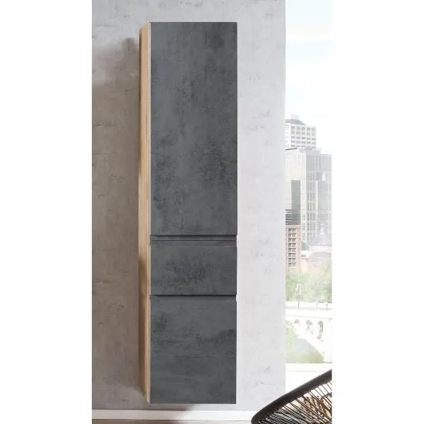 Armoire colonne Varese | 40 x 35 x 180 cm | Design en béton coloré