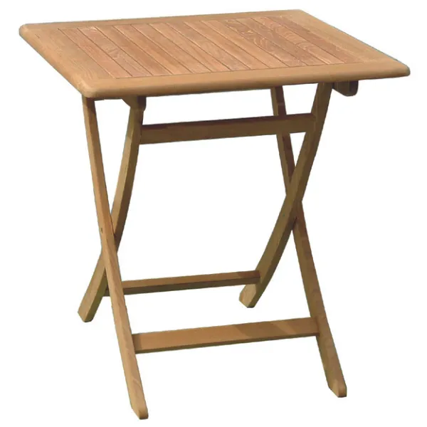 Table de jardin Dorset | 70 x 70 x 75 cm | Pliable | Bois de teck