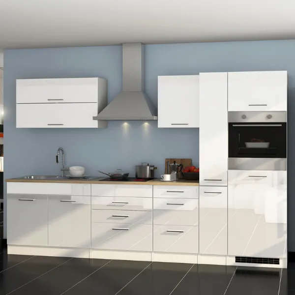 Ensemble de cuisine Mailand | Appareils non inclus | High Glossy White
