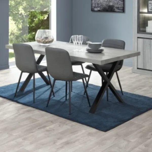 Table de salle à manger Malou 170x100cm - gris