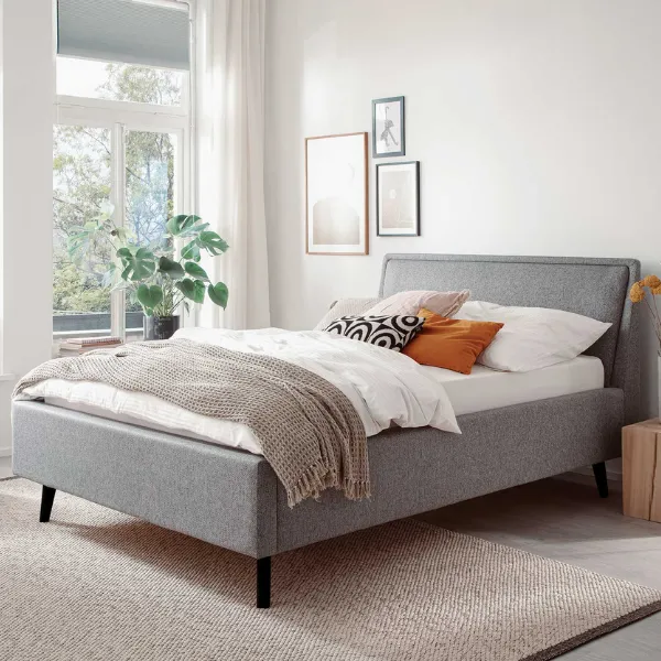 Lit Estee 140x200cm - gris/noir