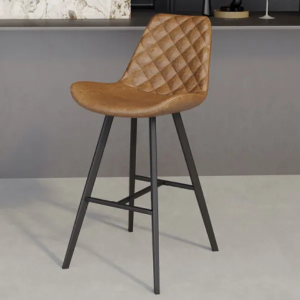 Tabouret de bar Alizette 93 cm-cognac