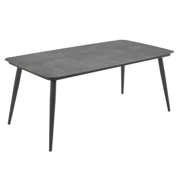 Table de jardin Basile 100x200cm HPL - anthracite