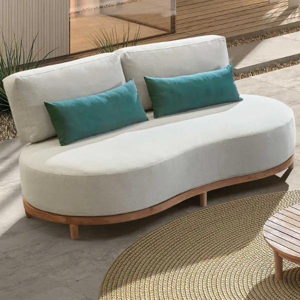 Chaise de jardin Mezzaluna | 190 x 98 x 69 cm | Blanc