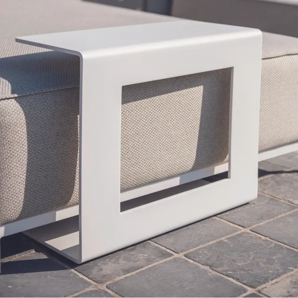 Table d'appoint jardin Alejandra 54 x 25 x 43 cm - Blanc