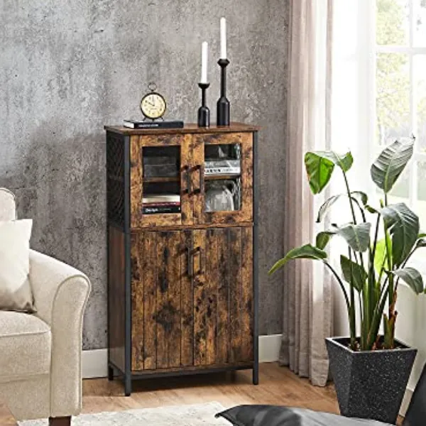 Armoire multifonctionnelle avec cadre en acier : Organiser, présenter et ranger