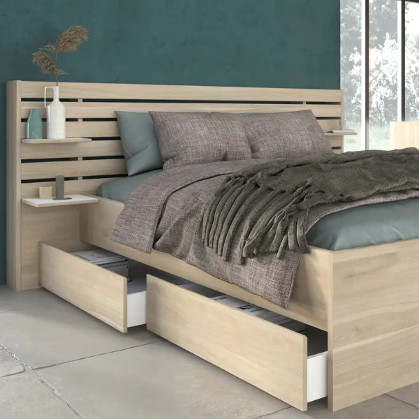 Ensemble de deux tiroirs Tokio 199cm - décor chêne