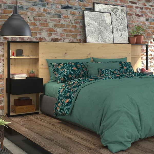 Tête de lit Stamp | 255.2 x 35.9 x 102.6 cm | Marron