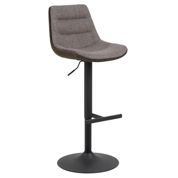 Tabouret de bar réglable Adèle 65-86cm - gris/anthracite