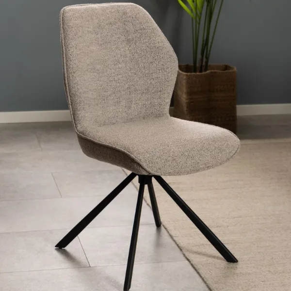 Chaise de salle à manger Jarno - beige/noir