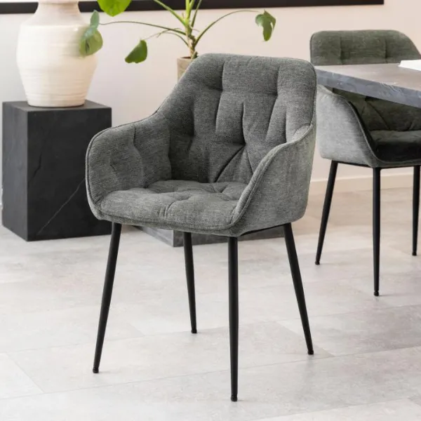 Chaise de salle à manger Brooke - gris foncé