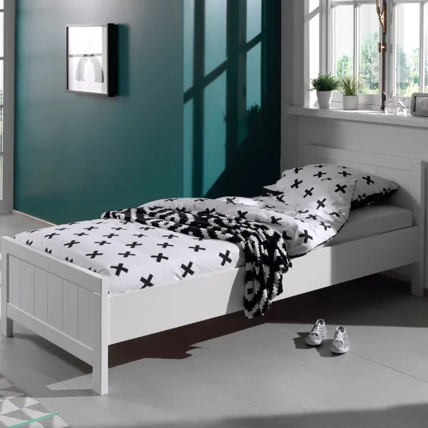 Côtés de lit Erik pour lit simple 90x200 cm-blanc