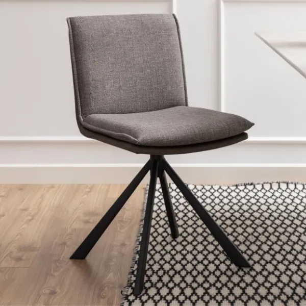Chaise de salle à manger Flynn avec pivot - anthracite/taupe